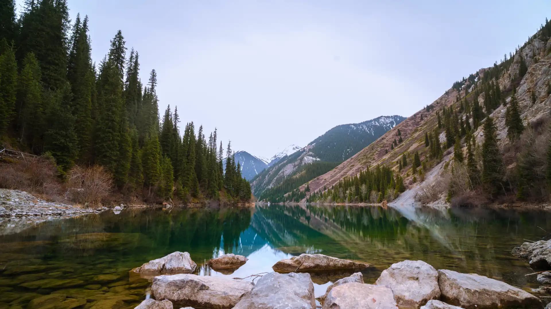 Kok-Tobe Hill with Television Tower and Amusement Park in Almaty City