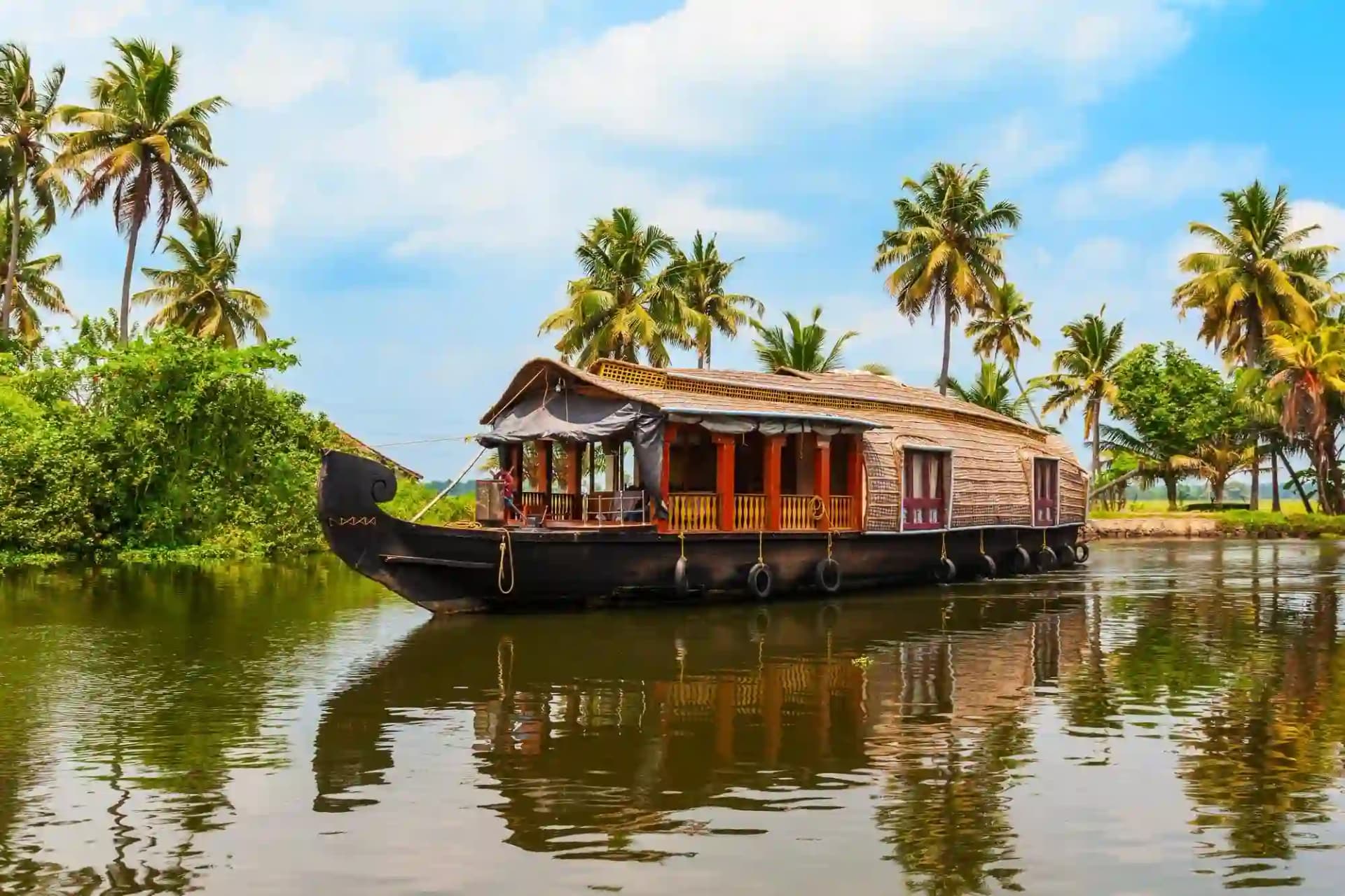 Kerala backwater houseboat on an Alleppey cruise during a 5 day Kerala tour