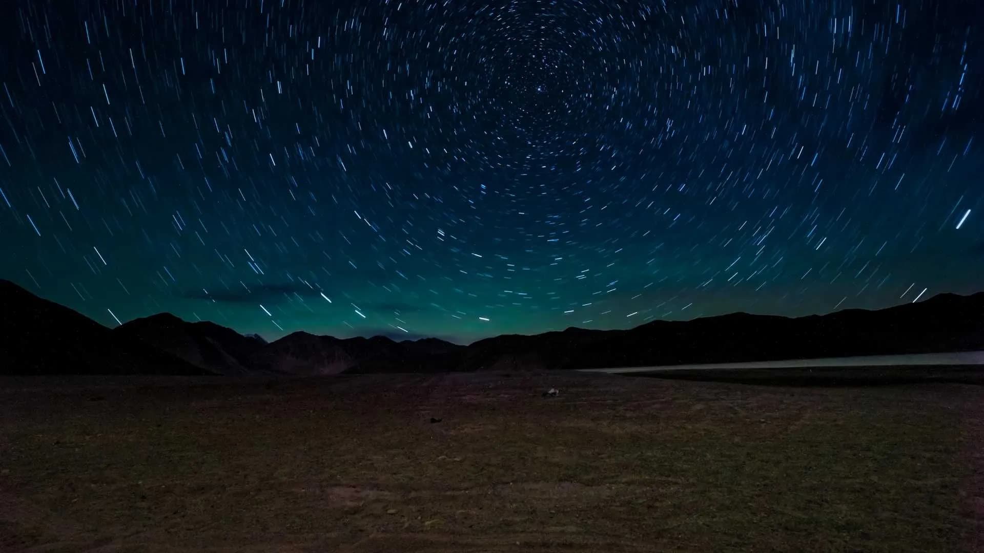 Star Trails at Pangong Tso, Leh