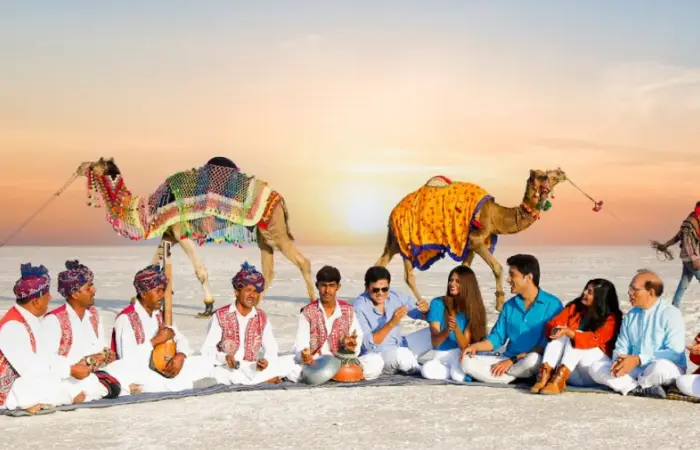 Tourists in Rann Utsav Gujarat