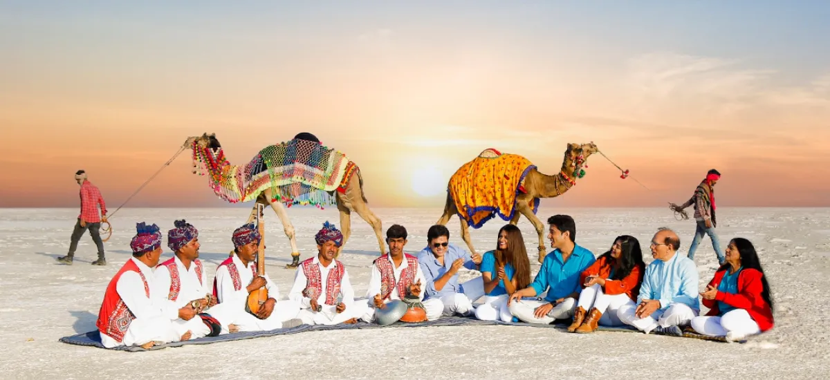 Tourists in Rann Utsav Gujarat