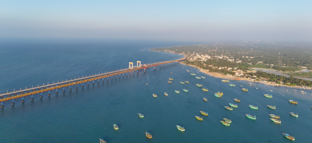 Coastal road from Madurai to Rameswaram