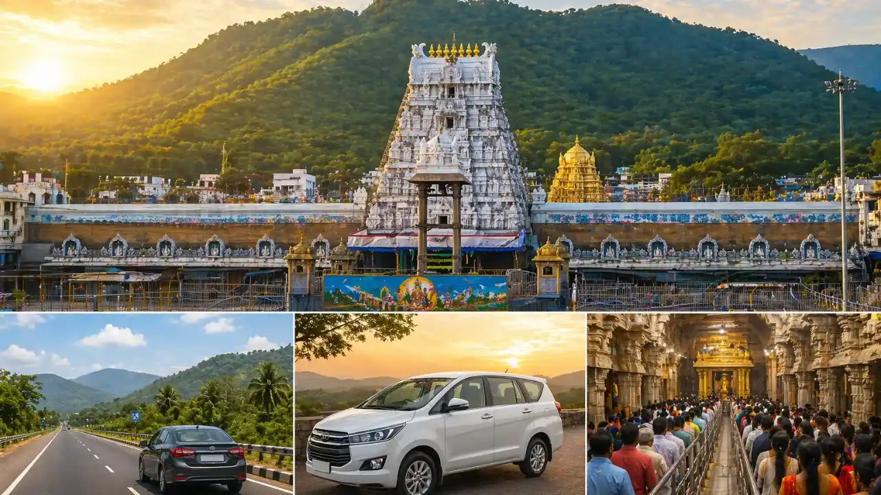 Tirupati one day trip from Chennai by car with Tirumala temple and scenic hill road view
