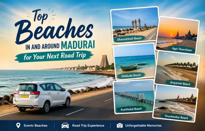 Top beaches near Madurai for road trip with coastal views and car travel