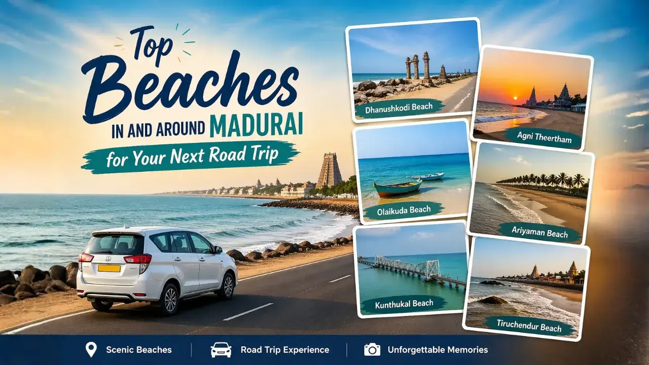 Top beaches near Madurai for road trip with coastal views and car travel