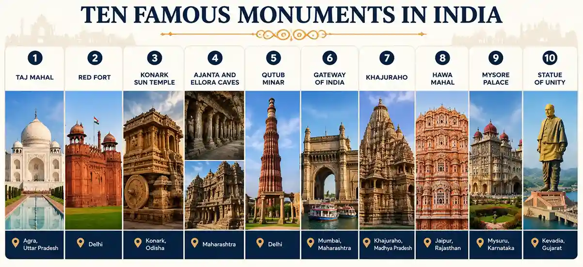 Ten Famous Monuments in India