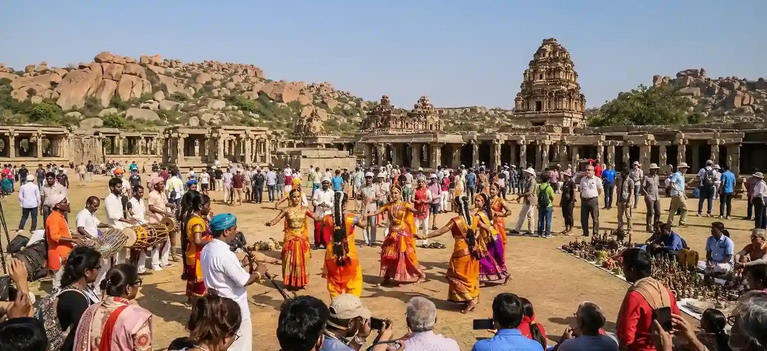 Hampi Utsav cultural festival organised by the Government of Karnataka in Hampi