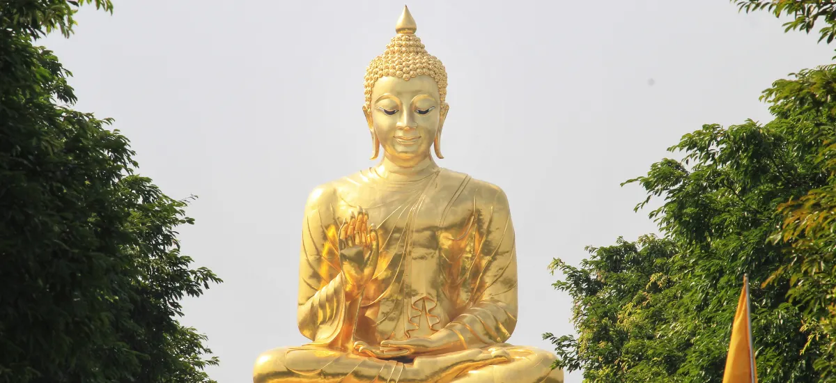 Buddha-statue-in-Shravasti-Uttar-Pradesh-India